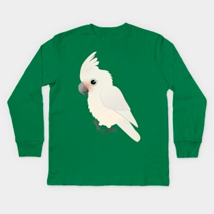 Goffin' s cockatoo digital illustration Kids Long Sleeve T-Shirt